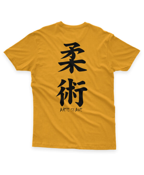 camisa de algodao oss jiujitsu amarelo escuro tradicional
