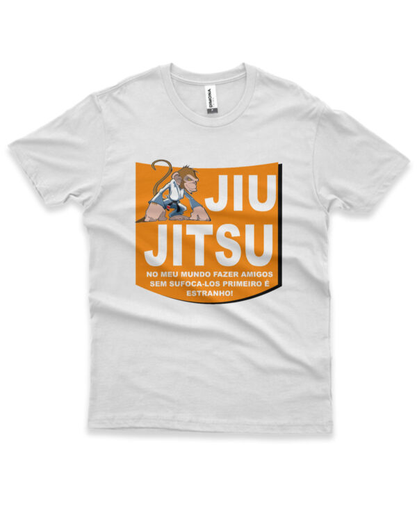 camisa de jiu-jitsu frase personalizada branca