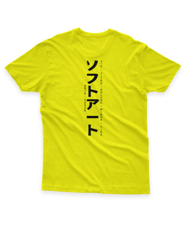 camisa de jiujitsu oss amarelo claro de algodao
