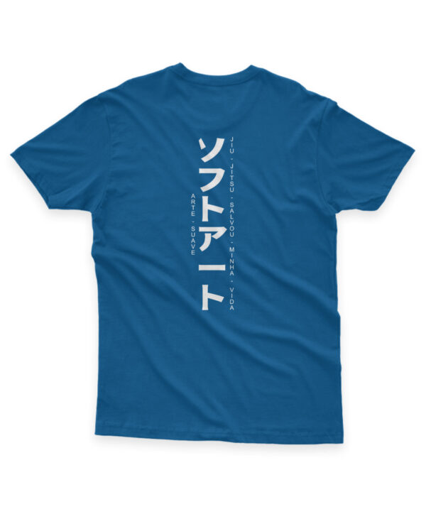 camisa de jiujitsu oss azul de algodao