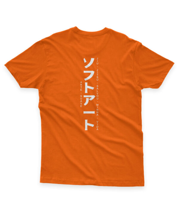 camisa de jiujitsu oss laranja de algodao