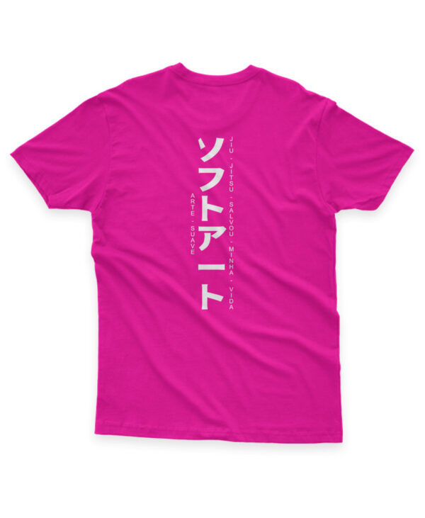 camisa de jiujitsu oss pink de algodao