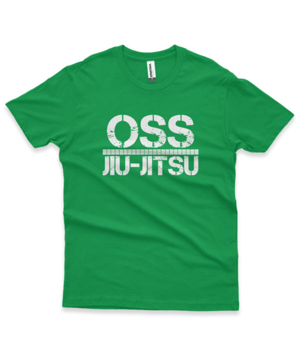 camisa de jiujitsu oss verde claro de algodao