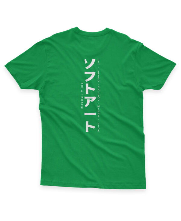 camisa de jiujitsu oss verde claro de algodao