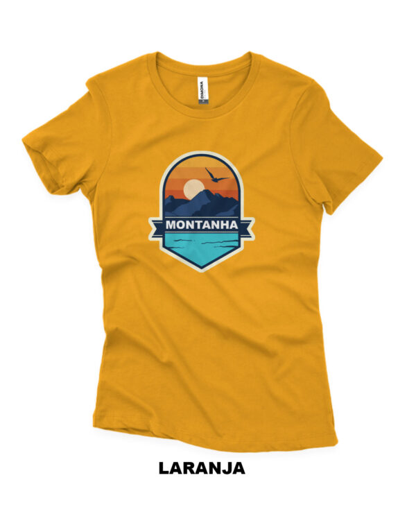 camisa feminina de montanha laranja