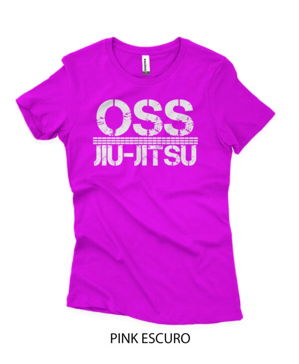 camisa feminina oss jiujitsu de algodao pink