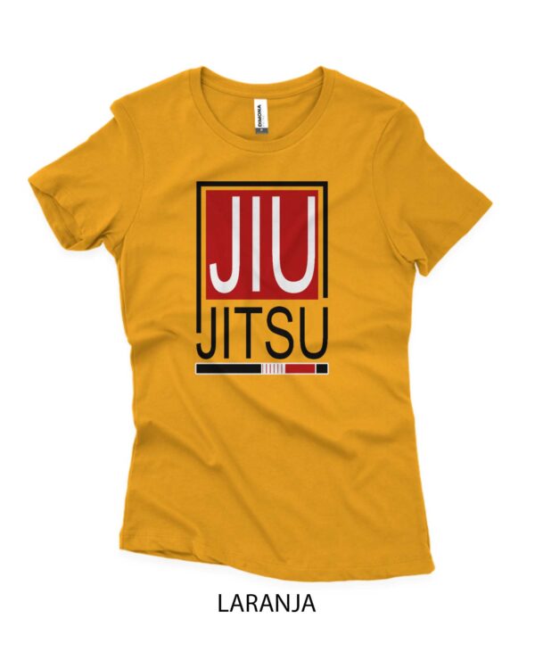 Camisa Feminina Personalizada de Jiu-Jitsu laranja