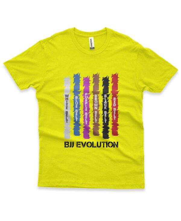 camisa masculina de jiu-jitsu bjj evolution amarelo claro