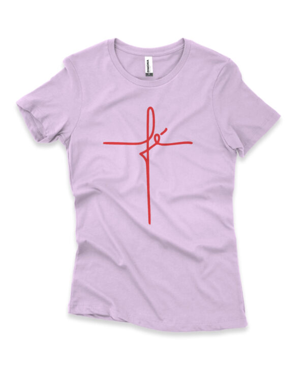 camisa feminina gospel fe lilas