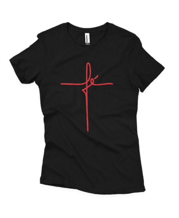 camisa feminina gospel fe preto
