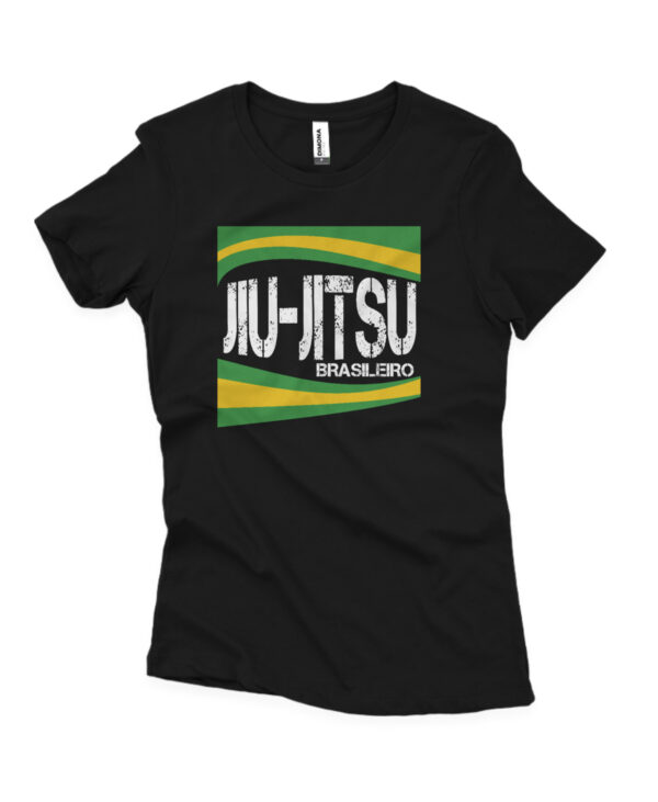 camisa feminina jiu-jitsu brasileiro preta