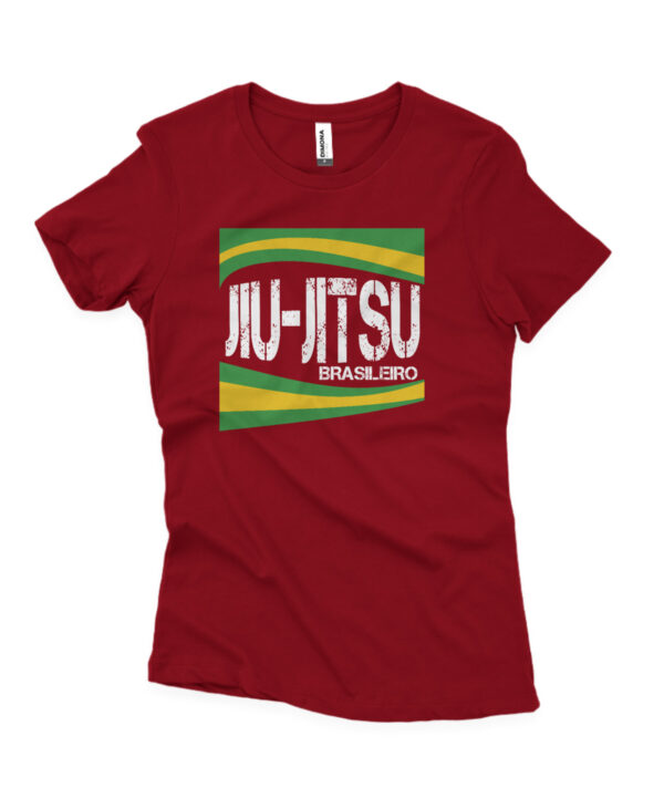 camisa feminina jiu-jitsu brasileiro vermelho