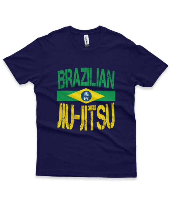 camisa brazilian jiu jitsu em algodao azul
