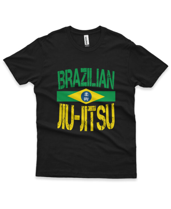 camisa brazilian jiu jitsu em algodao preta