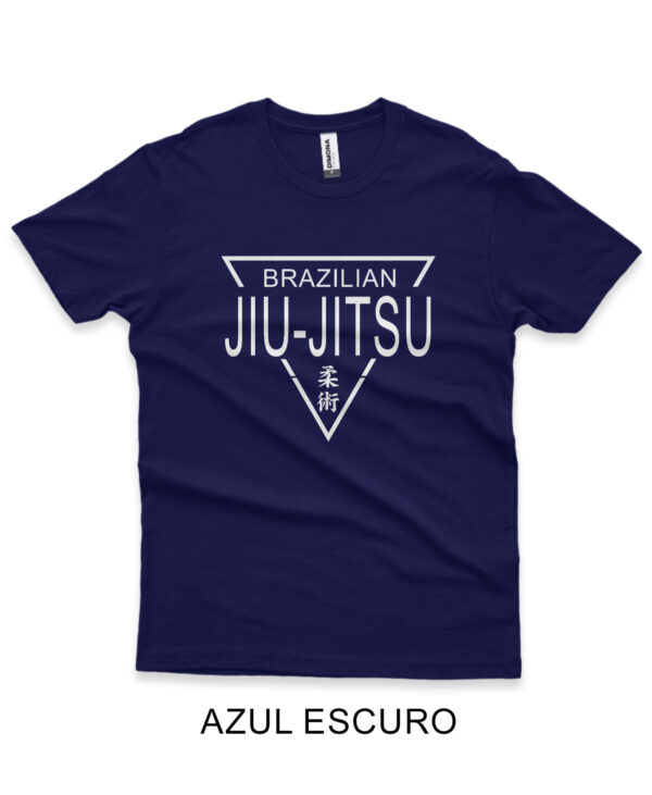 camisa brazilian jiu-jitsu triangulo azul escuro