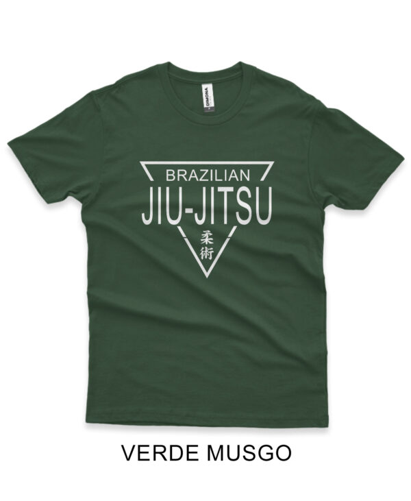 camisa brazilian jiu-jitsu triangulo verde musgo