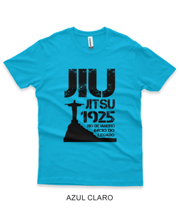 camisa de jiu-jitsu 1925 rio de janeiro azul claro