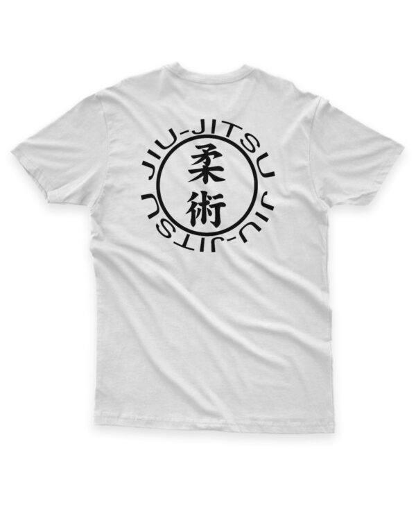 camisa de jiu-jitsu com estampa nas costas branca