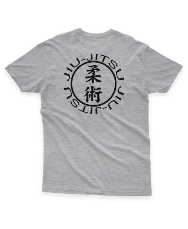 camisa de jiu-jitsu com estampa nas costas cinza