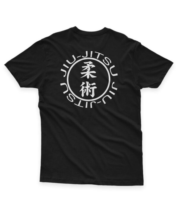 camisa de jiu-jitsu com estampa nas costas preto