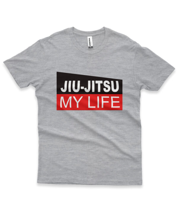 camisa de jiu-jitsu my life cinza