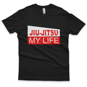 camisa de jiu-jitsu my life preto