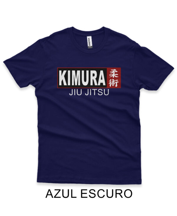 camisa de jiujitsu kimura azul escuro algodao