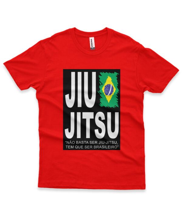 camisa jiu-jitsu brasileiro vermelha