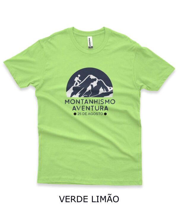 camisa montanhismo aventura verde limao