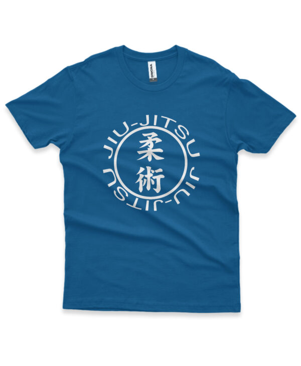 camisa personalizada de jiu-jitsu de algodao azul