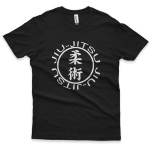 camisa personalizada de jiu-jitsu de algodao preto