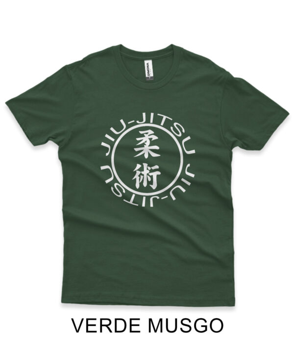 camisa personalizada de jiu-jitsu de algodao verde musgo