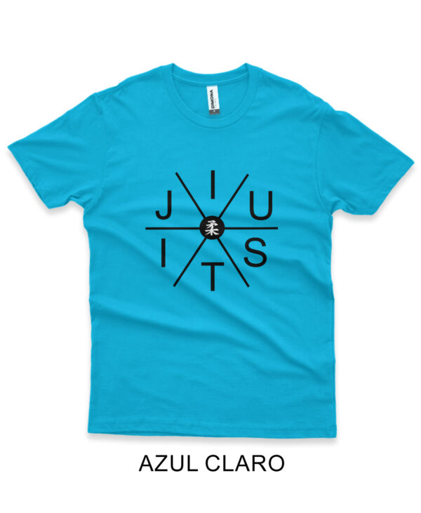 Camisa Personalizada de Lutador de Jiu-Jitsu azul claro
