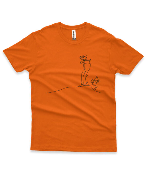 camisa de montanhismo personalizada laranja