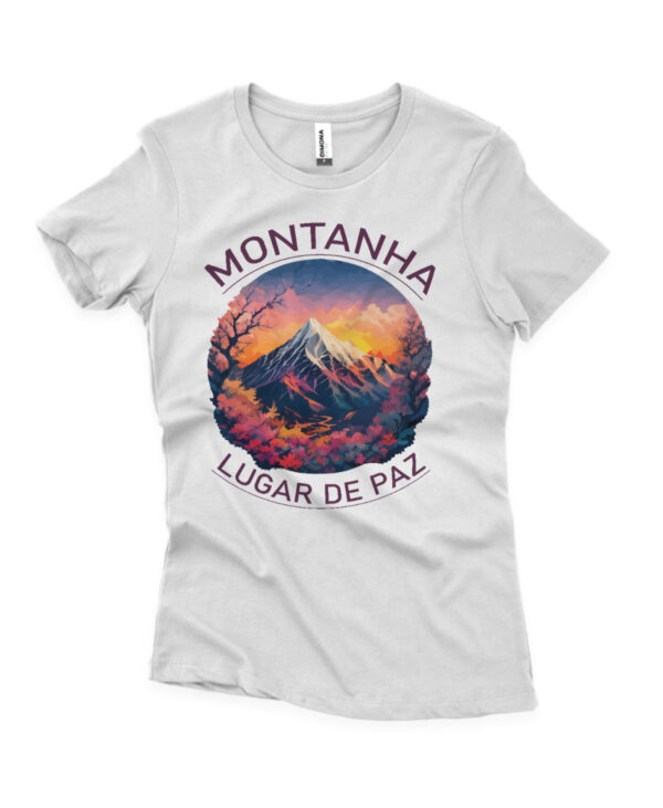 camisa feminina montanha lugar de paz branca