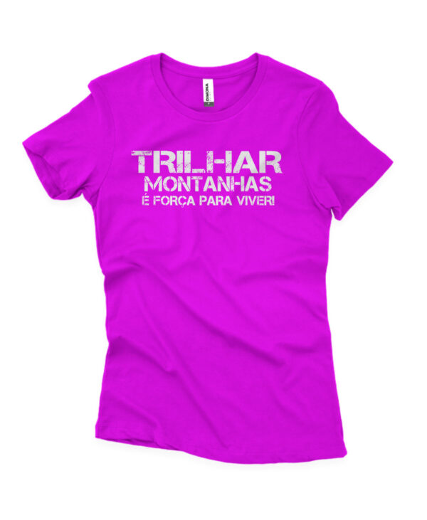 camisa feminina trilhar montanhas pink