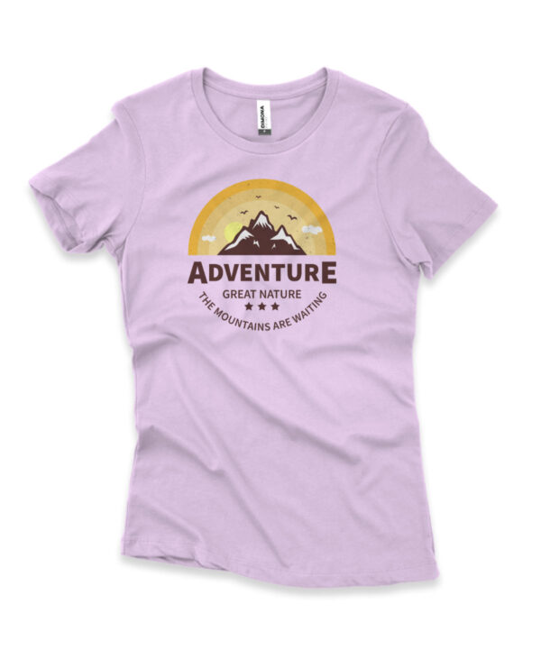 Camisa feminina de Montanhismo Adventure Great Nature rosa bebe