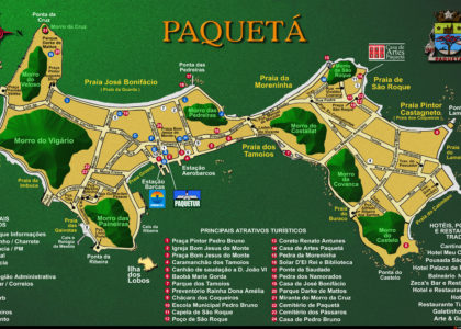 Mapa da Ilha de Paqueta