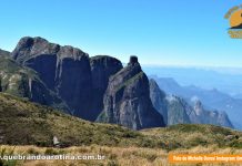 Travessia Petrópolis Teresópolis de Três (3) Dias Serra dos Órgãos Vista para o Garrafão e parte das Montanhas da Serra dos Órgãos