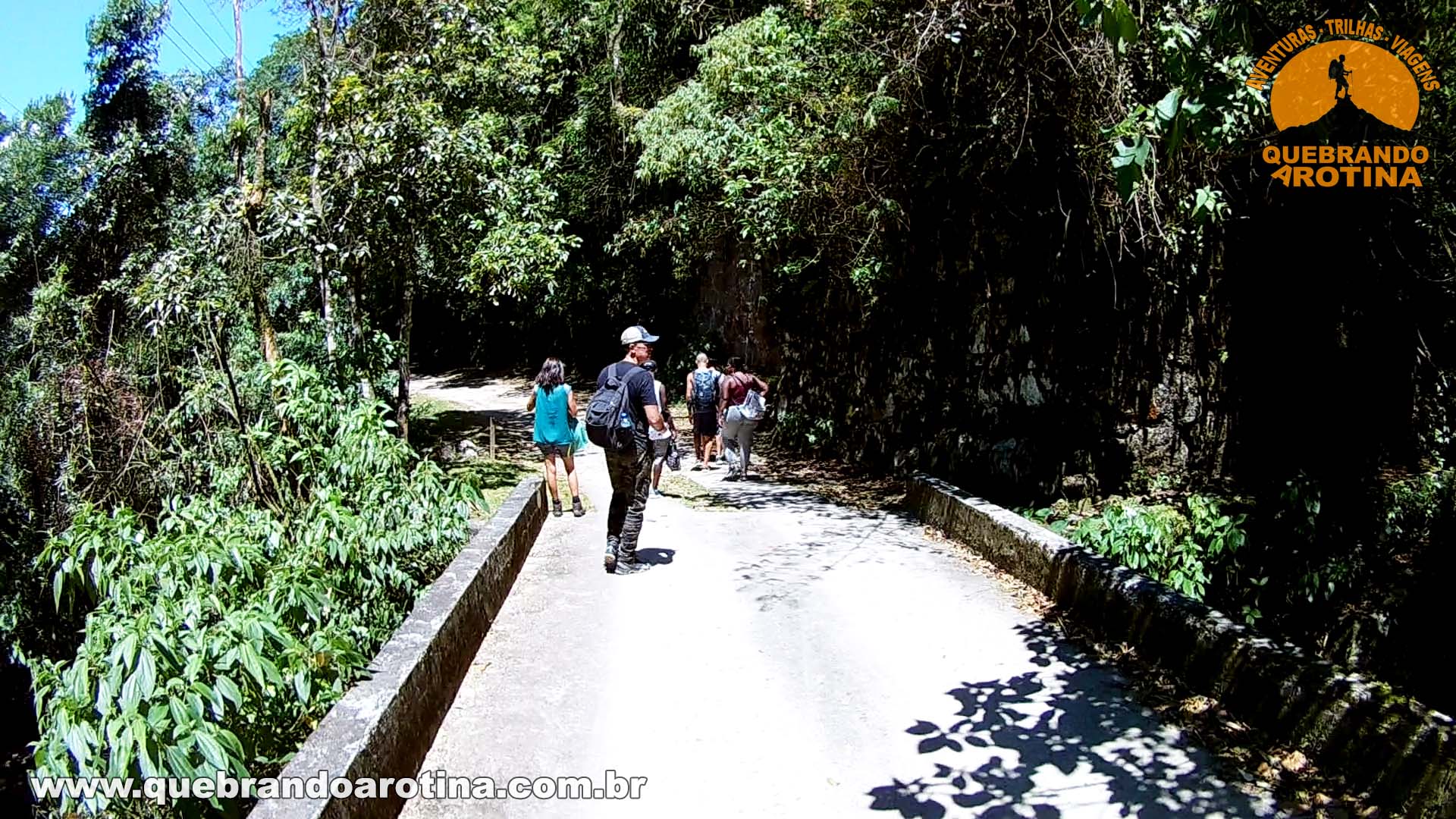 Trajeto da travessia Teresópolis x Guapimirim até a Cachoeira do Garrafão