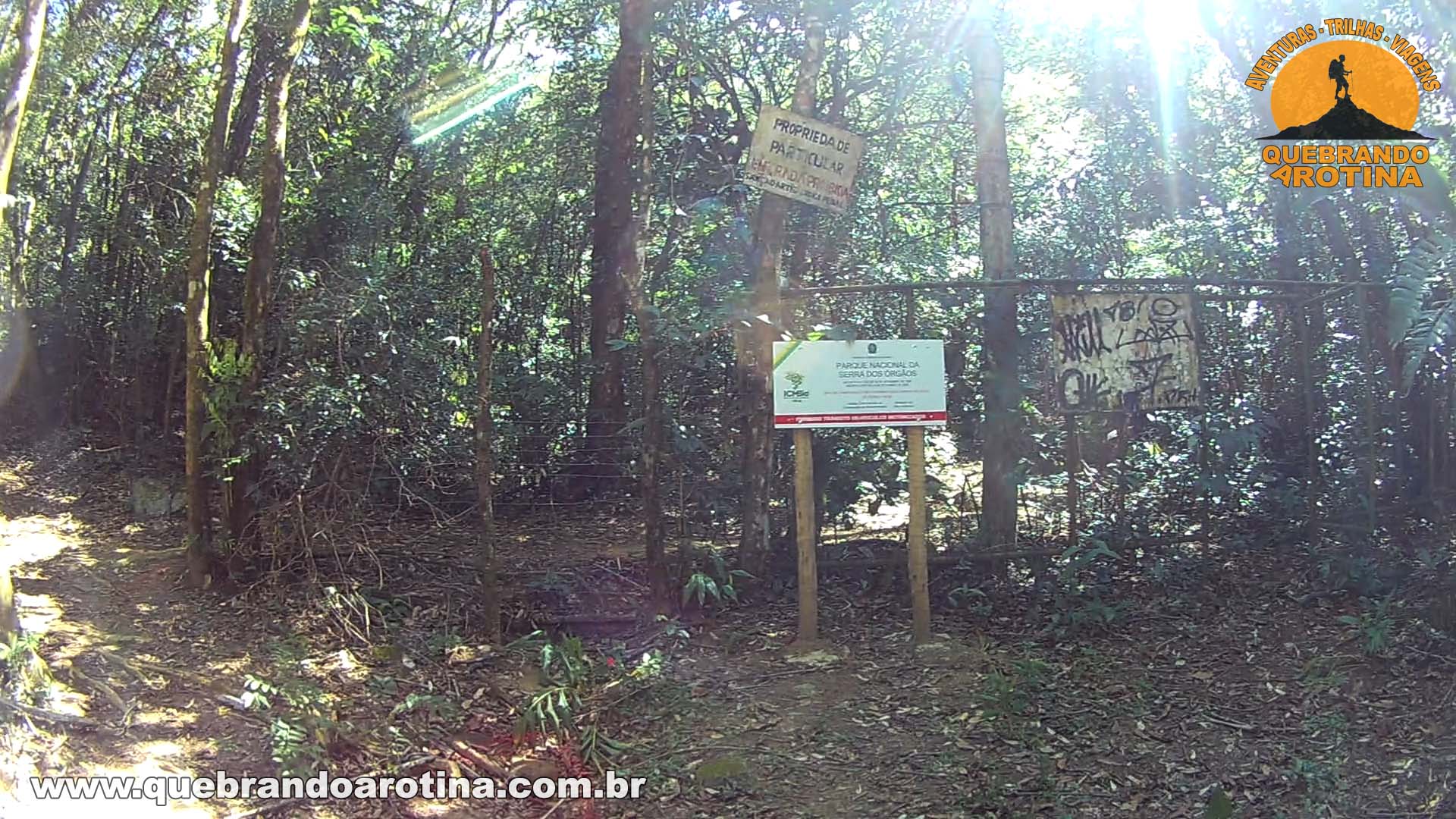 Placa de acesso da Cachoeira da Concórdia 
