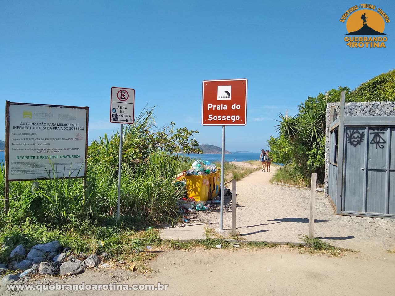 entrada da praia do sossego