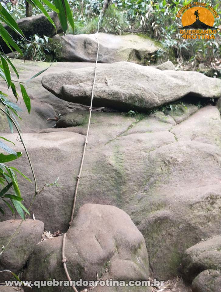 ponto de corda na pedra do elefante de teresopolis