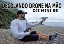Decolando e Pousando o Drone na Mão DJI Mini SE decolando com drone na mao dji mini se