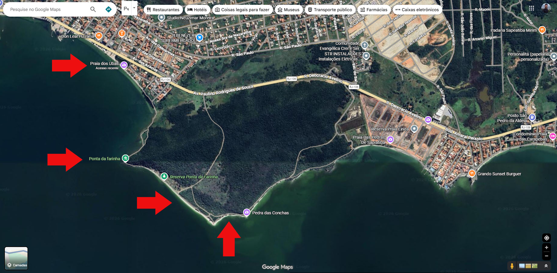 mapa da travessia da ponta da farinha mapa da travessia da ponta da farinha